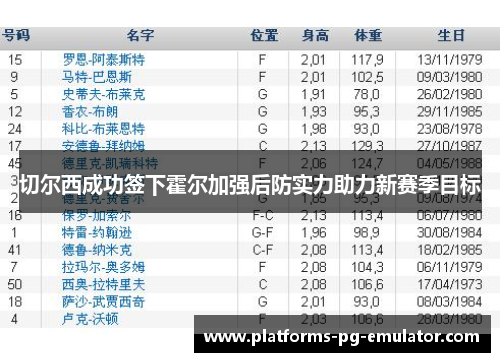 切尔西成功签下霍尔加强后防实力助力新赛季目标